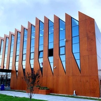 Panel Dinding Eksterior DEBO Modern Compact Laminate Solid Real Wood Veneer Tahan Air Tahan Api dengan Desain Grafis