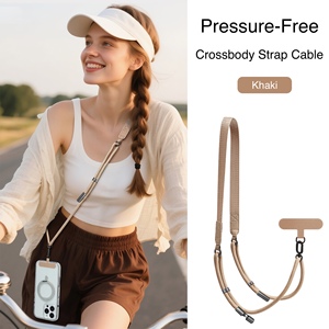 Neckband Mobile Phone Strap Black Adjustable Cord With T-<b>Bar</b> Clip For <b>Secure</b> Carry - Product Image 3
