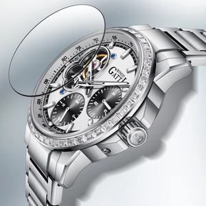 BG8802 German <b>Automatic</b> Skeleton Business Sport 42mm Steel Strap Multifunctional Men <b>Wristwatch</b> - Product Image 5