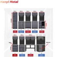 Armoire à outils industrielle modulaire, système de rangement pour atelier de course, établi de garage avec chariot mobile à 5 tiroirs
