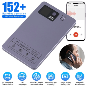 Grabadora Inteligente con IA de 64 GB con Grabación por Tarjeta Magnética y Transcripción en 152 Idiomas - Product Image 1
