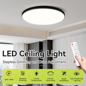 Lámpara de 3 pruebas Cuerpo Control remoto Atenuación de color Luces de techo ajustables para el techo del hogar/Luces de techo/Luz de techo LED - Product Image 2