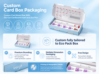 Boîte en carton rigide multi-tailles personnalisée avec insert en carton découpé, impression de logo personnalisée OEM ODM pour boîte d'emballage de stylo écologique