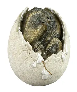 Resin Crafts Home Decoration Animal Ornament Poly Resin Dinosaur Egg Hatching Figurine
