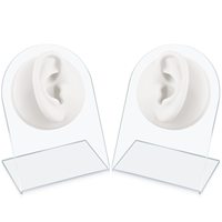 Modèle d'oreille en silicone réaliste pour la pratique du piercing, la formation au tatouage, la présentation de boucles d'oreilles, d'écouteurs et de bijoux, oreille gauche et droite
