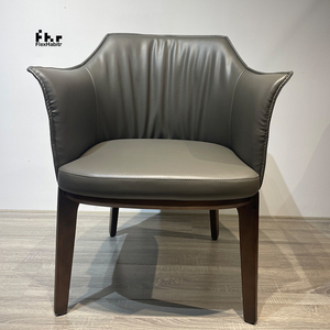 Fauteuil en cuir PU pour restaurant italien, design moderne, haut de gamme, pour salle à manger, hôtel, usage extérieur - Product Image 4