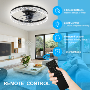 Ventilador de Techo Moderno Reversible con Motor de CC de 6 Velocidades, Iluminación LED, Control Remoto/Aplicación/Voz para el Hogar, Ventilador de Techo con Luz - Product Image 4