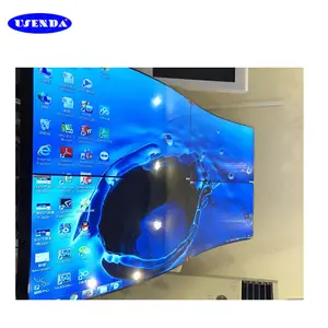 TV curvada 55 pulgadas FHD 1920x1080 4K Pantalla de publicidad Led Pantalla de pared de video LCD curvada inteligente