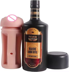 Lata de cerveza portátil realista de alta calidad en forma de vagina suave impermeable de silicona masturbador masculino Stroker Cup - Product Image 5