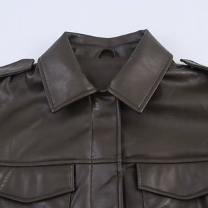 Taop & Za 2025 mùa thu mới trang trí vành đai nắp túi trang trí ve áo dài tay áo khoác 4341766 - Product Image 3