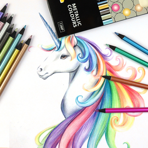 DEDEDEPRAISE Crayons de <span class=keywords><strong>couleur</strong></span> métalliques de haute qualité, 12 couleurs, 12MP, très vendus - Product Image 6