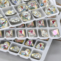 Strass en verre 3D motif cœur, cristaux gelée pour décoration d'ongles de mariée, vêtements, chaussures et sacs