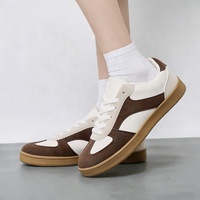Chaussures de sport classiques rétro pour femmes, semelle en caoutchouc, baskets décontractées, chaussures de tennis, chaussures de skate, cuir microfibre, chaussures de marche antidérapantes