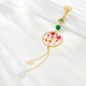 Chinese Style Plum Blossom Brooch Zinc Alloy Flower Design Hanfu Decoration Gift - Product Image 4
