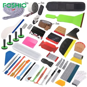 Foshio kit de ferramentas para pintura, kit de ferramentas para aplicação de película de carro em vinil