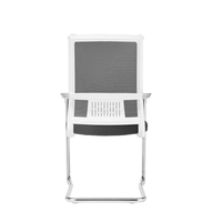 Chaise de bureau ergonomique moderne en maille - Chaise de travail à dossier moyen pour le bureau à domicile et l'atelier