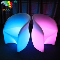 Table à manger LED à couleurs changeantes lumineuses avec bar, tables et chaises lumineuses tendance, produits rotomoulés