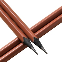 Crayon en bois HB marron classique en forme de barre de chocolat, pré-affûté, pour étudiants, en gros, avec logo personnalisé, fournitures scolaires