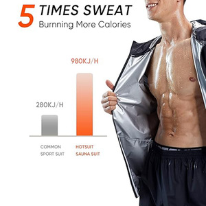 Tuta da <span class=keywords><strong>Yoga</strong></span> e Fitness con Cappuccio per Uomo, Abbigliamento Sportivo Comodo in Nylon 100% con Chiusura a Zip - Product Image 4