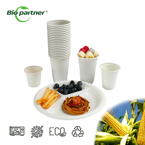 Biểu tượng tùy chỉnh bán buôn dùng một lần Bộ đồ ăn tinh bột ngô tấm dùng một lần Microwaveable an toàn phân hủy sinh học khay - Product Image 1