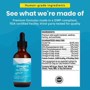 Compléments alimentaires pour animaux de compagnie en direct d'usine, herbes pour chiens + allergies saisonnières + huile de poisson oméga-3 + gouttes homéopathiques - Product Image 3