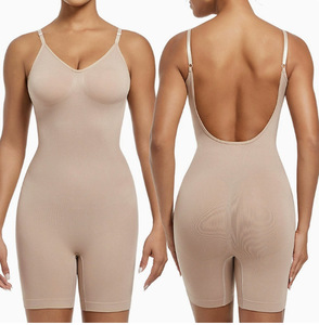 Body Moldeador Sin Costuras de Espalda Baja para Mujer, Control de Abdomen, Levantador de Cadera, Moldeador de Cuerpo Completo, Sin Espalda, Tipo Mono, Corsé Delgado hasta la Mitad del Muslo - Product Image 3