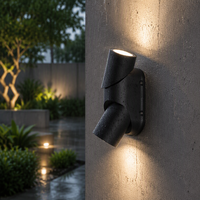 Applique murale LED extérieure étanche IP65, éclairage mural haut et bas, pour extérieur, maison, éclairage moderne avec interrupteur
