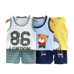 בגדים חדשים בקיץ סטים של ילד כותנה מזדמנים בגדי ילדים בגדי תינוקות חולצת טריקו + מכנסיים קצרים 2 pcs בגדים סטים - Product Image 1