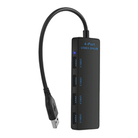 Hub USB 2.0 portable 4 ports OEM d'usine, Hub USB 3.0 Premium 4 ports et Hub USB 3.0 4 ports, et Hub USB 4-en-1 pour ordinateur portable