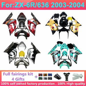 Nuevo Kit de Carenado de Plástico ABS para Motocicleta, Compatible con Zx6r 636 Zx-6r 2003 2004 03 04, Carenados Completos Personalizados, Carrocería Zxmt Zx-6r/636 2003 - Product Image 2