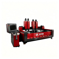 Routeur CNC à 4 broches haute efficacité pour pierre, machine de gravure 4 têtes pour granit et marbre, pour sculpture 3D simultanée de plusieurs dalles en relief