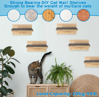 Grand escalier mural moderne en bois écologique pour chat, avec marches en feutre antidérapant, hauteur personnalisable, design multi-niveaux, intérieur/extérieur