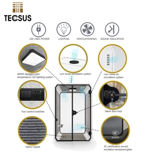 Cabine <span class=keywords><strong>téléphonique</strong></span> insonorisée pour bureau privé avec design moderne et cadre en alliage d'aluminium - Poste de travail sécurisé pour hôpitaux et centres commerciaux - Product Image 6