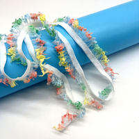 Bande élastique en dentelle papillon colorée de 1,8 cm pour accessoires de poupée DIY, bordure en nylon et élasthanne pour la décoration de vêtements pour animaux de compagnie