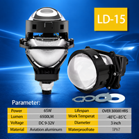 Projecteur Bi LED 3 pouces LD-15 lentille de voiture LED 65watts 6000k, installation Plug and Play sans perte, très rentable