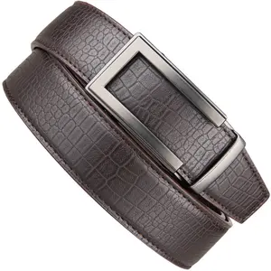 Genuine Leather Belts Customized Designer Crocodile Men's Cow Scratch Layer Transfer Belt Genuine leather belts from Pakistan