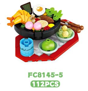 Bloques de Construcción Educativos para Niños, Modelo de Comida para Armar, Rompecabezas para Niños, Pato Asado, Bistec, Hamburguesa, Hot Pot - Product Image 3