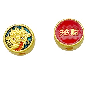 Gold Dragon Charm 10.7mm Alloy Plated For Bracelets Necklaces DIY Jewelry Accessories - Product Image 2