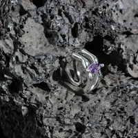 Wuqie-Mini pendientes de plata de ley 925 para mujer, de moda, línea de alambre doble, Micro pavé, CZ