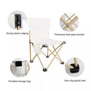 Chaise pliante portable d'extérieur pour la file d'attente, la plage, le croquis, la pêche, la voiture, le camping et les sorties en plein air - Product Image 2