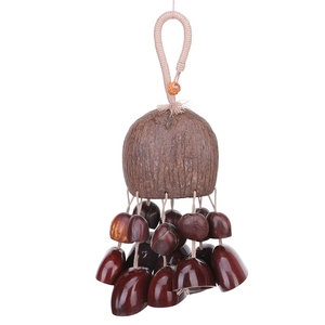 Wholesale Natural Fruit Shell <b>Wind</b> <b>Chime</b> Hand‑crafted Bodhi Seed Bell Pendant - Product Image 1