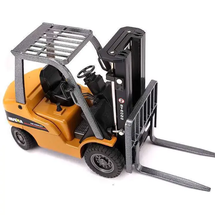 Huina 1717 Model Statis Forklift Aloi 1:50 Model Seri Mobil Mainan Anak-anak Disukai Oleh Anak-anak Sebagai Hadiah