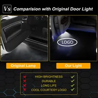 Projecteur de logo de porte de voiture, lumières de bienvenue LED pour Dodge Charger, lampe à ombre fantôme, accessoires de voiture