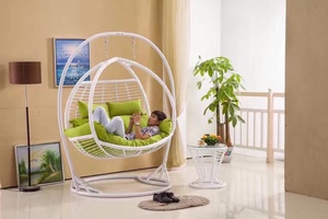 2 plazas con forma de huevo silla de mimbre pación cambios precio interior Swing cama - Product Image 2