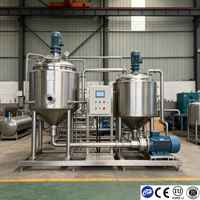 Cuve de mélange de solutions chimiques en acier inoxydable, cuve de mélange industrielle avec système de chauffage et de refroidissement, 200L-5000L