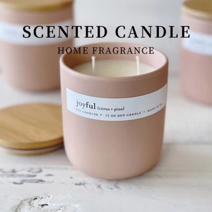 <span class=keywords><strong>Bougie</strong></span> parfumée naturelle de luxe rose girly pour mariage et cadeau de pendaison de crémaillère - Product Image 1