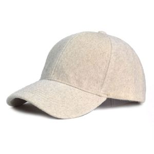 Wholesale High Quality <b>Women</b> <b>Winter</b> <b>Hat</b> Solid Color <b>Winter</b> Warm Wool Cashmere Baseball Caps - Product Image 4