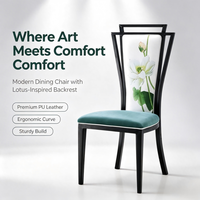 Chaise de banquet haut de gamme, dossier noir, structure robuste, assise en tissu doux turquoise, mobilier de salle à manger commercial pour hôtel, salle de réception
