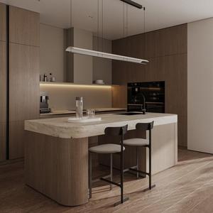 Úc Biệt Thự Đồ Nội Thất Nhà Rắn Gỗ Kính Hiện Đại Thân Thiện Với Môi Tủ Bếp Ý Thiết Kế Kéo Nhôm Tổ Chức - Product Image 1