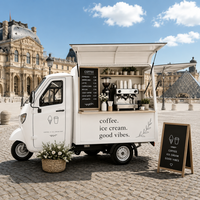 Chariot alimentaire mobile personnalisé, chariot à crème glacée, chariot à café pour la restauration, machine à café, événements commerciaux et démarrage de petites entreprises